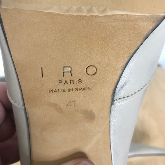 NIB IRO Champagne Stretch Leather Calf Heeled Boots SZ 41/10W - Picture 6 of 7